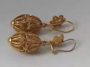 Gold Earrings 18ct 750 - Picture 1 of 11