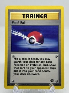 Poke Ball Trainer 64/64 Pokemon Card & Top Loader (Jungle Set) - Imagen 1 de 2