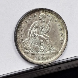 1840 Liberty Seated Dime - No Drapery - Unc Details, Cleaned (#57551-L) - Picture 1 of 8