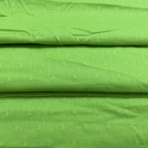 Cotton Fabric Lime Green Voile Diamond Textured Pattern Solid 1 1/4 Yards x 54" - Picture 1 of 5
