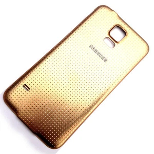 Samsung Galaxy S5 G900 rear battery cover Gold back cover+seal Grade A Genuine - Picture 1 of 2