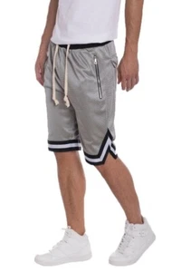 Men's Casual Mesh Drawstring Basketball Shorts with Zippered Pockets S ~ 2XL - Picture 1 of 4