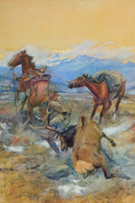 Arte de pared Western Trade Bargaining Charles M Russell decoración del hogar - PÓSTER 20x30 Foto 1 de 4