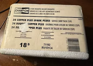 Champion Boat Marine Auto Copper Plus Spark Plug 18S RV15YC4 Shop Pack Of 24 - Bild 1 von 2