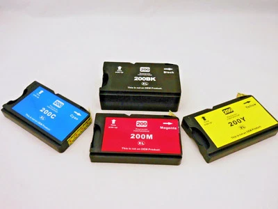 4PK 200 BK & CLR XL Ink Cartridge for Lexmark OfficeEdge Pro4000 Pro5000 Pro5500 - Image 1 of 4