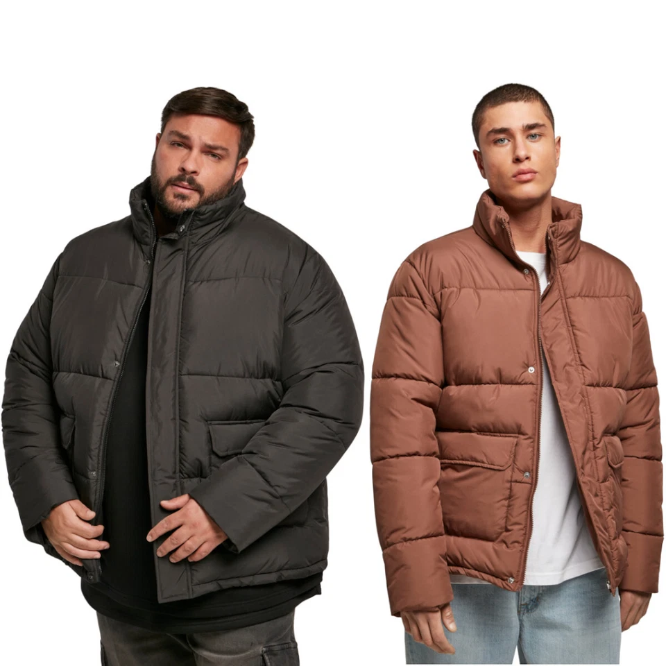 Urban Classics Shorts Puffer Jacket Pockets Stand up Collar Quilted Men - Image 1 of 1