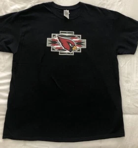 Arizona Cardinals Football Black Short Sleeve T-Shirt Men's XL 100% Cotton NEW - Picture 1 of 5