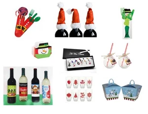 Christmas Table Decorations and Novelties Place Settings Wine Toppers etc - Picture 1 of 17