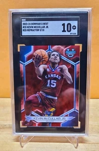 2023-24 Bowman U Best - Kevin McCullar JR - Red Refractor #5/10 - SGC 10 GM - Bild 1 von 5