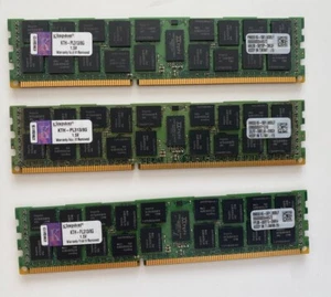 Kingston 24GB (3x8gb)Arbeitsspeicher KTH-PL313/8G DDR3 1333Mhz ECC RAM Gebraucht - Bild 1 von 2