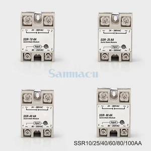 Relè a stato solido monofase ingresso AC-AC 10/25/40/50/60/80/100A ingresso AC 80-280VAC SSR - Foto 1 di 4