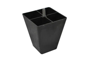 Schwarz Kunststoff Pyramidenstil 4,5 Zoll Bein für Sofas und Liegen - Bild 1 von 12