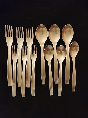 3 Set Of Gourmet Settings LOFT Din, salad Fork. tabel,tea Spoon.Stainless 18/10. - Image 1 of 4