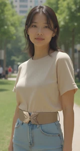 Women Beige Faux Leather Elastic Band Sexy Fashion Belt X Gold Metal Buckle S M - Picture 1 of 24