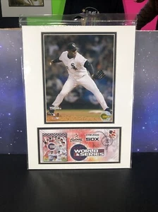 Vintage USPS Foto Cover Kunst 12" x 16" Chicago White Sox Baseball Jose Contreras - Bild 1 von 10
