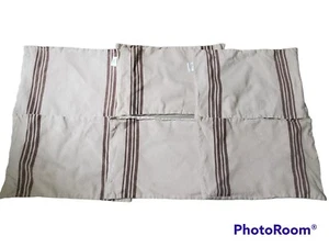 6er Set: AMAN braun beige gestreiftes Tischset 100 % Baumwolle 13x19 Made in India - Bild 1 von 9