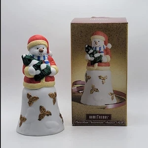 Campanella da Pranzo Pupazzo di Neve in Porcellana Vintage da Collezione Home Trends 5,5"H - Foto 1 di 6