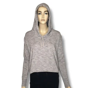 Felpa con cappuccio Athleta Coaster Crop donna piccola grigia modal - Foto 1 di 10