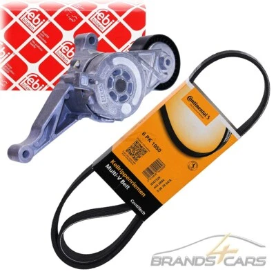 CONTI KEILRIPPENRIEMEN + FEBI RIEMENSPANNER FÜR AUDI SEAT SKODA VW 1.9 2.0 TDI - Bild 1 von 4