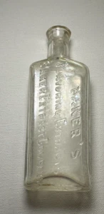 Antique 5" Bottle Baker's Flavoring Extracts Clear Glass Embossed - Picture 1 of 6