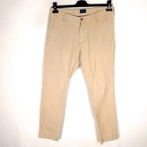 Pantalone chino uomo GANT taglia W33 L29 regular fit dritto beige zip fly str... - Foto 1 di 10