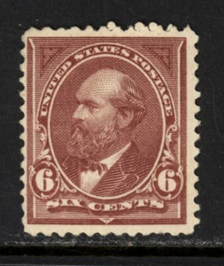 SCOTT 256 1894 6 CENT GARFIELD REGULAR ISSUE MH OG F-VF CAT $110! - Picture 1 of 2