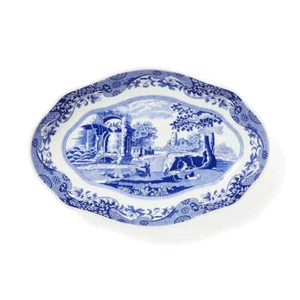 Spode Blue Italian Fluted Oval Dish - Picture 1 of 4