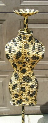 Vintage Exquisite Mini Wicker Counter top Store Display Dress Form - Image 1 of 4