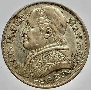 ROMA - PIO IX 1846-1870 -AG/ 2 LIRE 1867 XXII - Picture 1 of 2