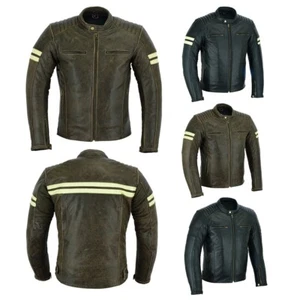 Bikers Gear Australia Motorbike Motorcycle Cafe Racer Distressed Leather Jacket - Picture 1 of 24