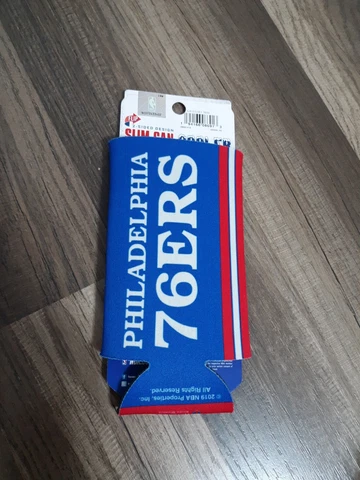 Philadelphia 76ers 12oz Slim Can Cooler [NEW] Beer Seltzer Coozie Claw Holder Cover