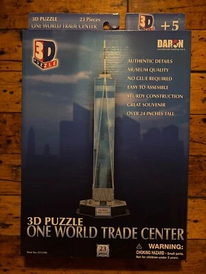 One World Trade Center 3D Jigsaw Puzzle 23 Pieces, Daron CF159H, NEW, BOX  - Image 1 of 2