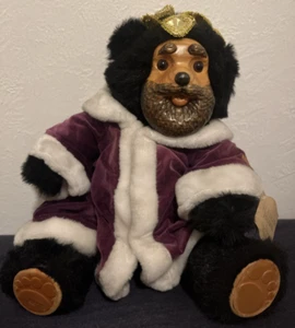 Raikes Bear Wood Applause 1990 King William Plush Black NWT Taiwan #4625 w/ Tag - Picture 1 of 17