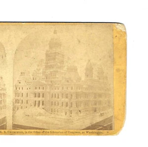 1875 R E Churchill Stereoview Card NEW STATE CAPITOL ALBANY NY - Bild 1 von 3