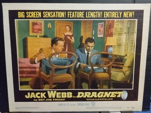 Lobby Card 1954 DRAGNET Jack Webb Ben Alexander recording equipment