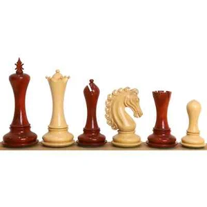 4.6" Avant Garde Luxury Staunton Chess Pieces Only -Bud Rosewood-Triple Weight - Imagen 1 de 8