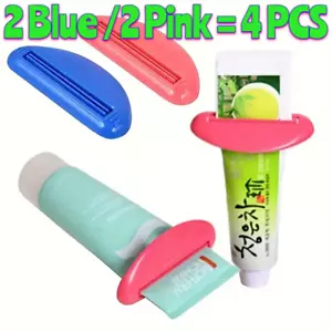 Toothpaste Tube Squeezer Toothpaste Dispenser Cleanser Extruder Clamps 4PCS - Picture 1 of 15