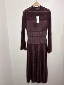 Me+Em Elevated Pointelle Knit Midi Dress UK 10 New With Tags - Picture 1 of 11