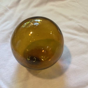 Gold Glass Fishing Float Buoy 4” - Picture 1 of 3