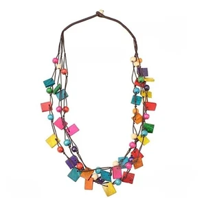 African Styles Colorful Necklace Portable for Beach or Festival Outfits - Picture 1 of 8