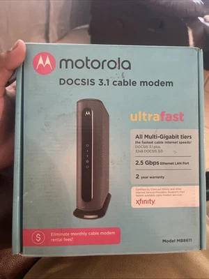 Motorola DOCSIS 3.1 Cable Modem 2.5 Gbps Ethernet LAN Port - Image 1 of 3