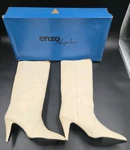 Enzo Angiolini White Boots Women's Size 10M - Picture 1 of 6