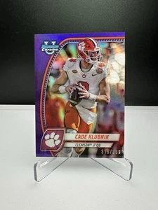 2024 Bowman Chrome U #35 Cade Klubnik refractor púrpura/399 Clemson Tigers! - Imagen 1 de 3