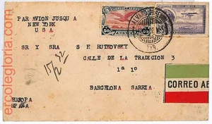12271 - MEXICO - Postal History - Cover to Spain - 1932 - Fauna, Eagle Birds - Picture 1 of 1