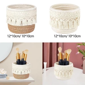 Mini Storage Basket with Bohemian Design, Makeup Brush Holder, Cosmetic - Picture 1 of 14