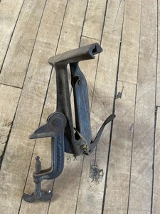 Vintage 1800s Stearns Wood Saw Sharpening Vise Clamp Tool Bench Mount 9.5'' - Picture 1 of 7