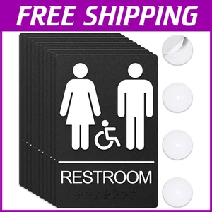 Set Insegna Bagno Accessibile in Sedia a Rotelle - Confezione da 10 - Foto 1 di 9