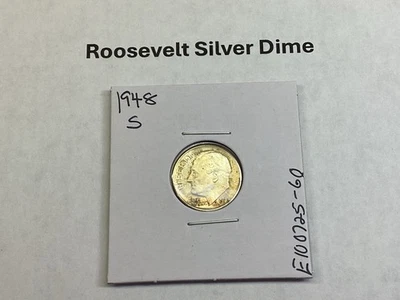 1948 S Roosevelt Silver Dime from San Francisco Uncirculated 100725 60e - Image 1 of 2