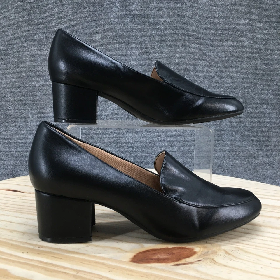 LifeStride Tacones Mujer 9.5M Negro Trixie Pump Mocasines Sin Cordones Imitación Cuero Foto 1 de 4
