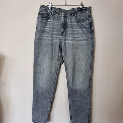 Fatface Stone Wash Grey Mom Jeans 14 Regular High Waisted 28in Leg - Image 1 of 4